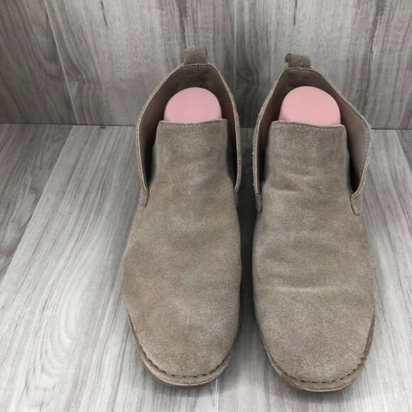 Dolce Vita Ankle Boots Womens 11 Findley Tan Suede Slip On Booties - Picture 5 of 11